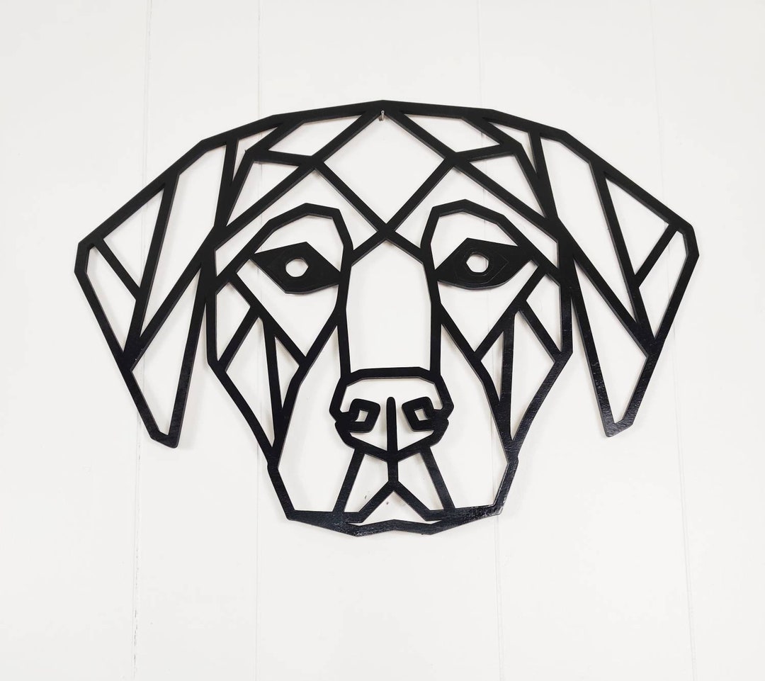 Geometric Wooden Dog Wall Art Wall Hangings Dog Decorations Dog Lovers