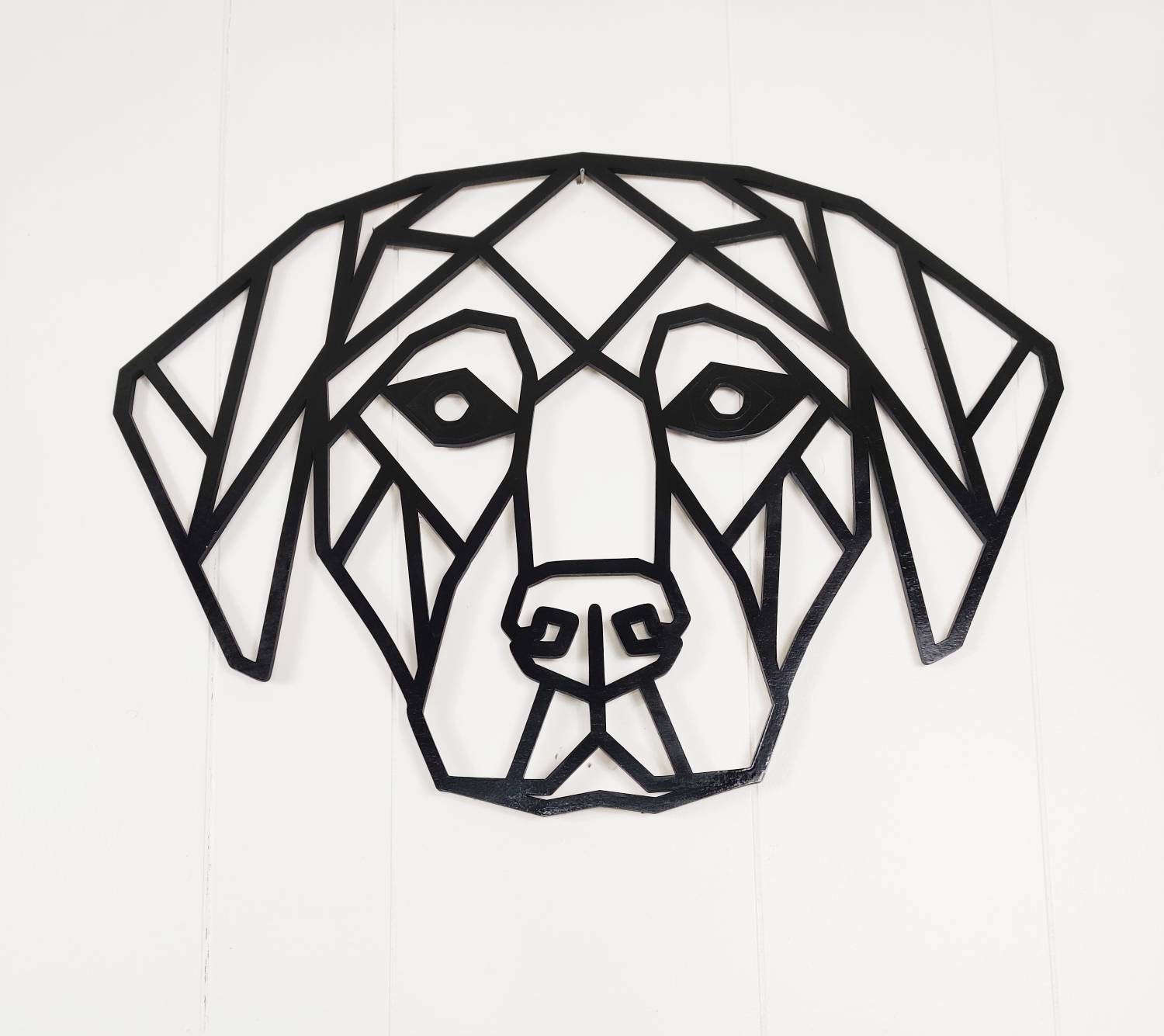 Geometric Wooden Dog Wall Art Wall Hangings Dog Decorations Dog Lovers Dog Face Wall Decor Home