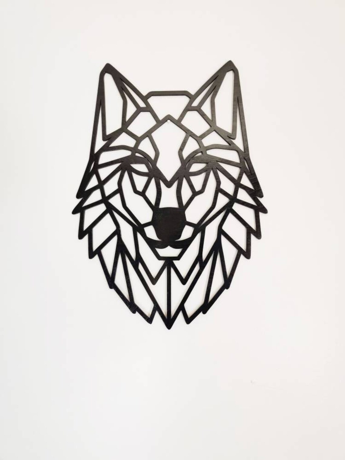 Wooden Geometric Wolf Wall Art Wall Mural Wall Art for Etsy
