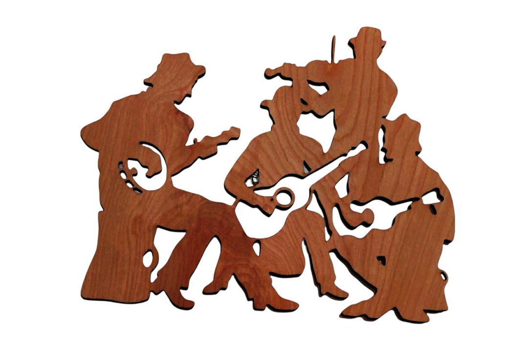 Live Band Wooden Wall Decor Cowboy Band Wooden Wall Hangings Etsy