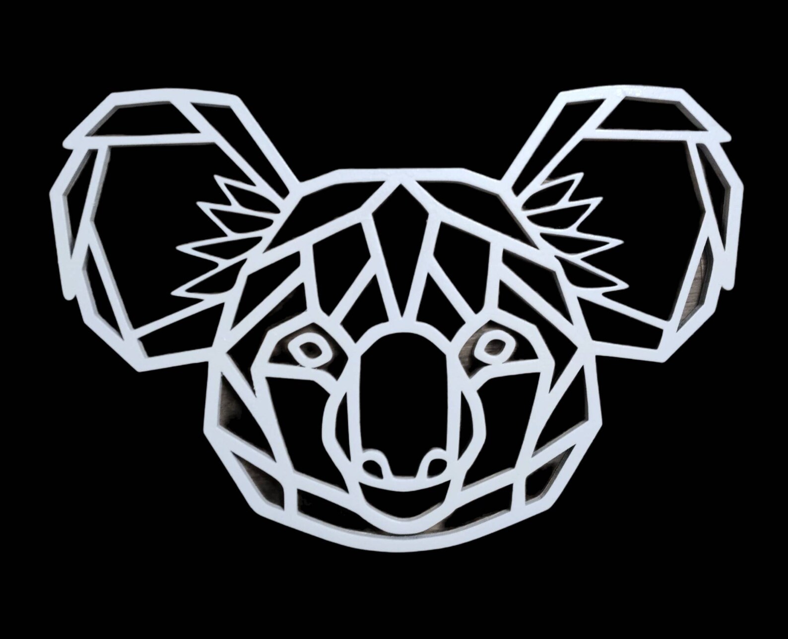 Geometric Koala Wooden Wall Art Wall Hangings Koala Wall Etsy UK