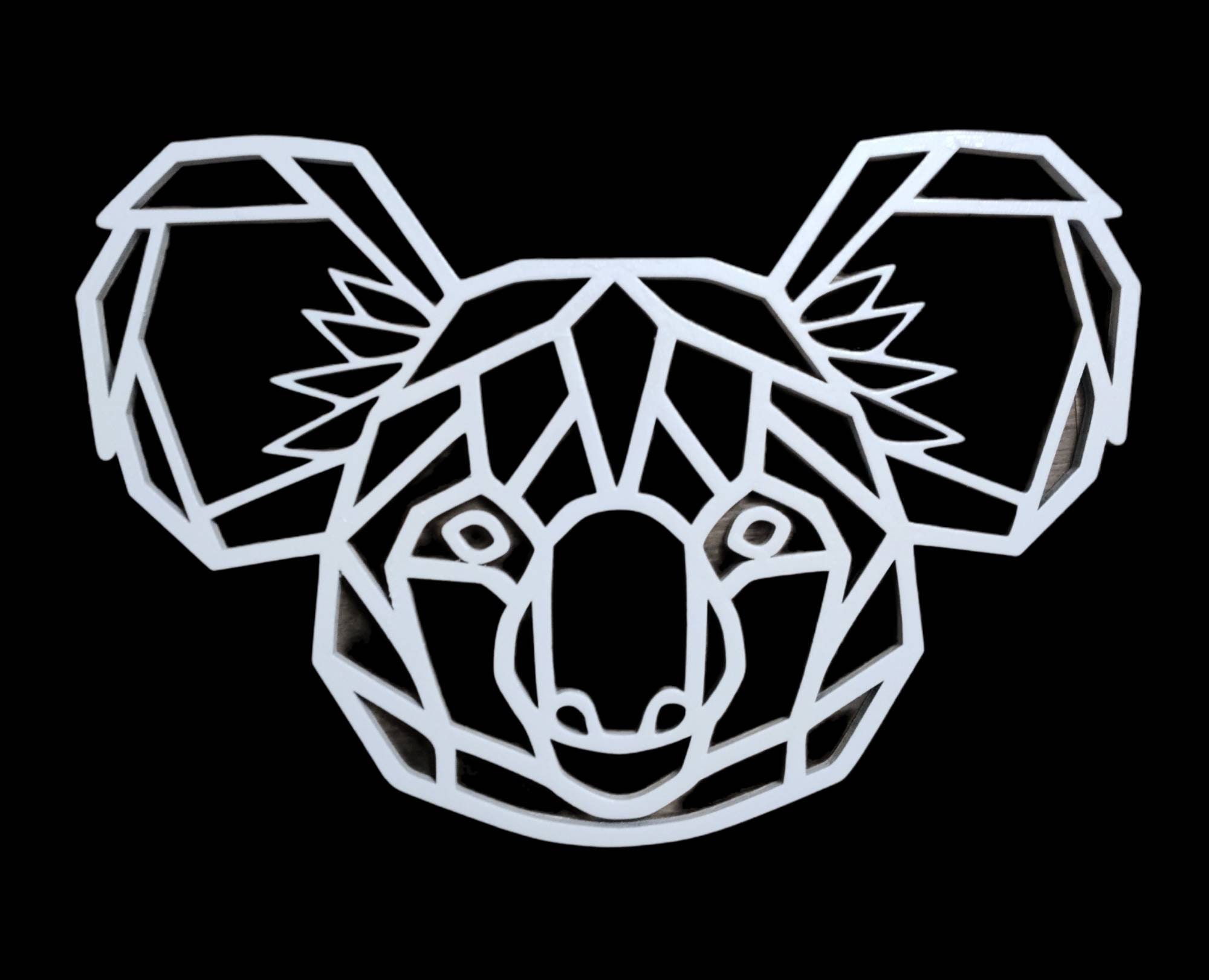 Geometric Koala Wooden Wall Art Wall Hangings Koala Wall Etsy UK