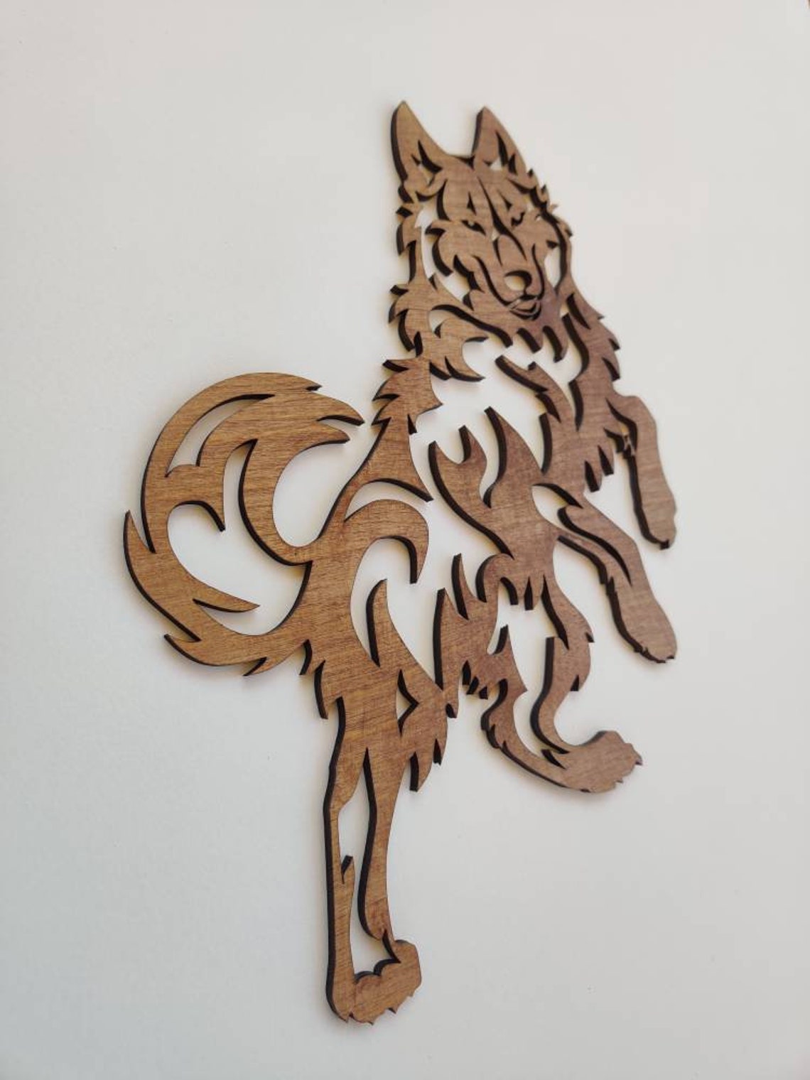 Wolf Wooden Wall Art Wolf Wall Hangings Man Cave Decor Etsy