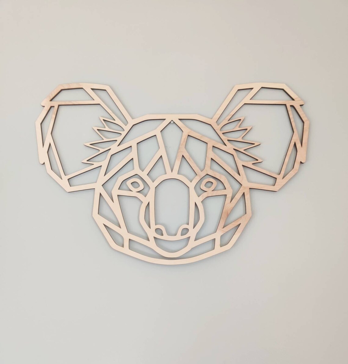 Geometric Koala Wooden Wall Art Wall Hangings Koala Wall Etsy