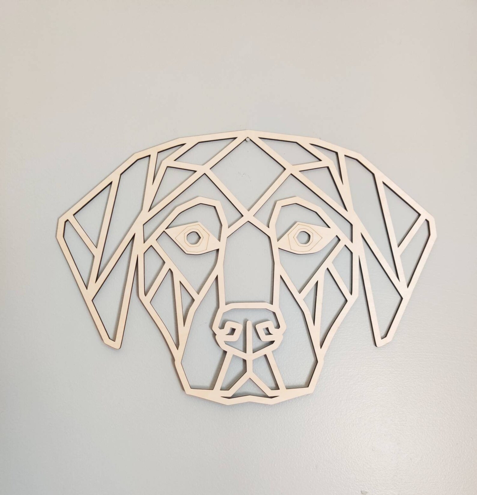 Geometric Wooden Dog Wall Art Wall Hangings Dog Decorations Etsy