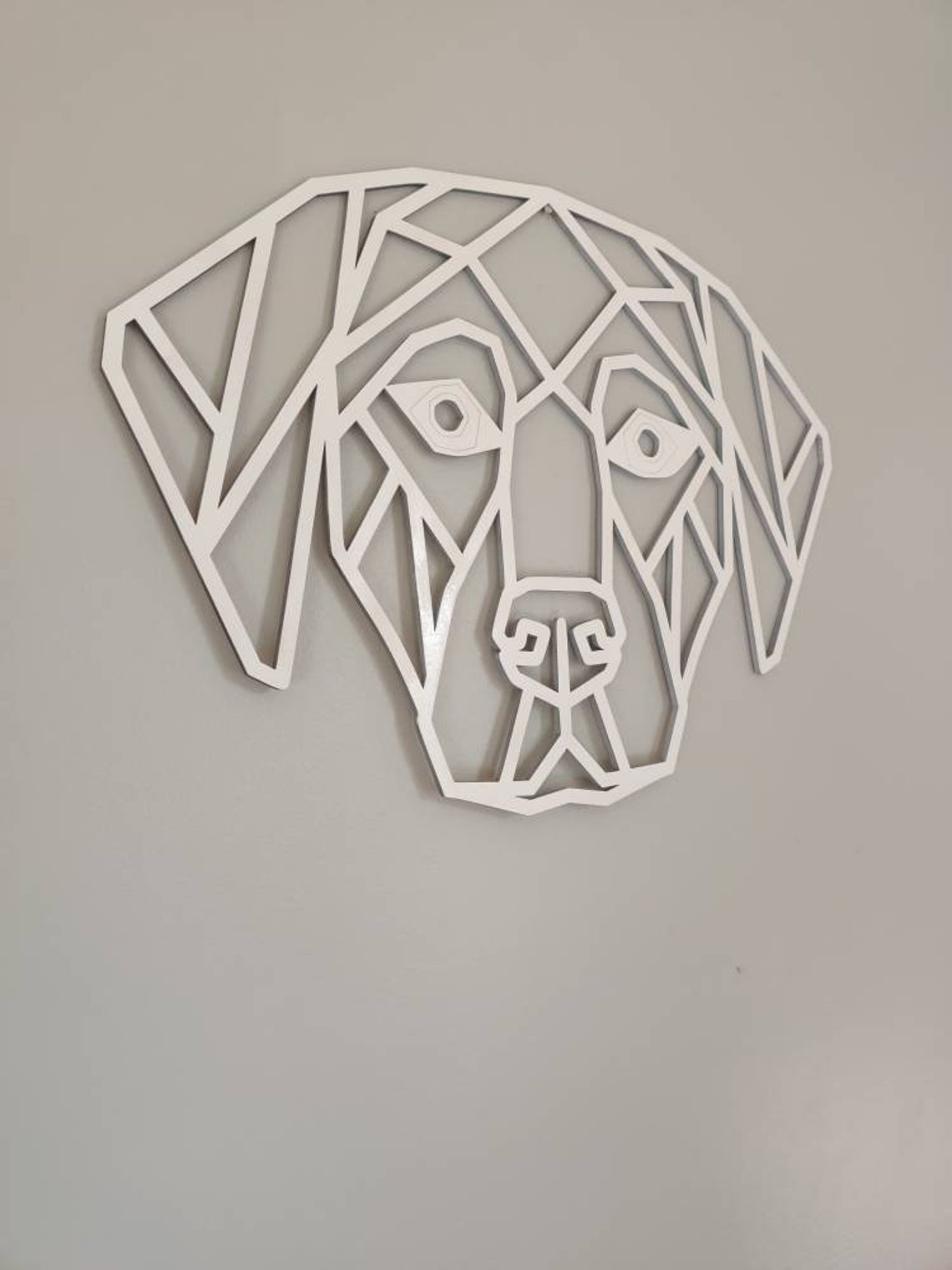 Geometric Wooden Dog Wall Art Wall Hangings Dog Decorations Etsy