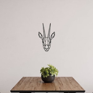 Gazelle Wall Art, Geometric Gazelle Head Wall Hangings, Man Cave Decor, Gazelle, Wooden Wall Hangings, Wild Animal Wall Art, Geometric Art