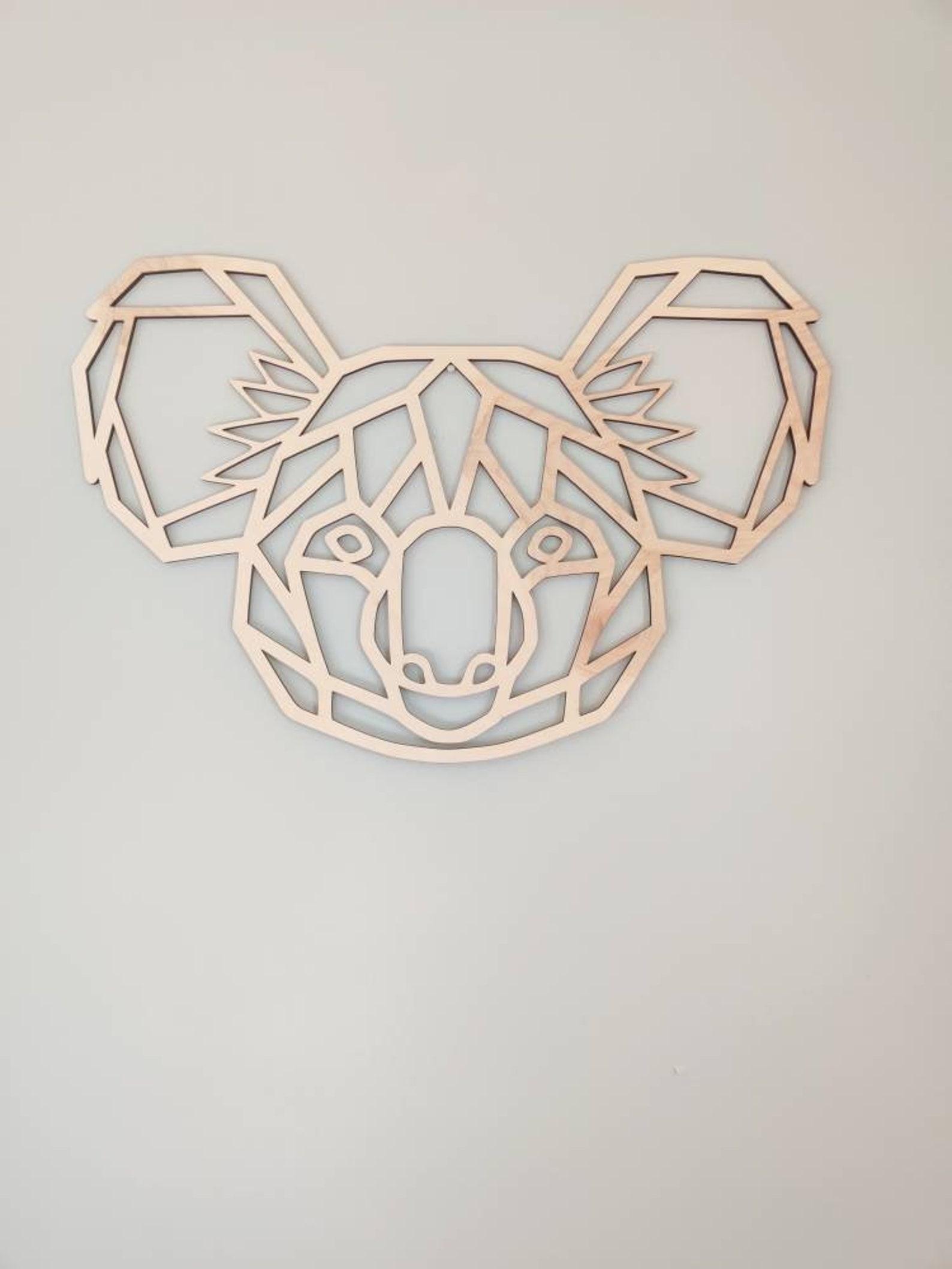 Geometric Koala Wooden Wall Art Wall Hangings Koala Wall Etsy