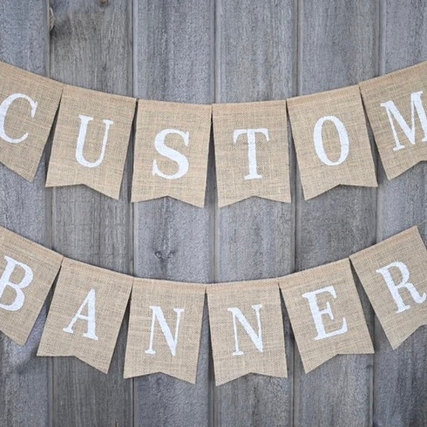 Burlap Banner Etsy