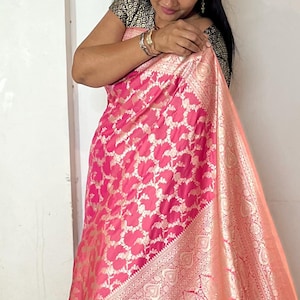 Handloom katan silk banarasi saree