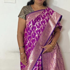Handloom katan silk banarasi saree