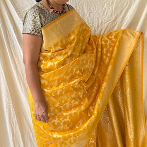 Handloom katan silk banarasi saree
