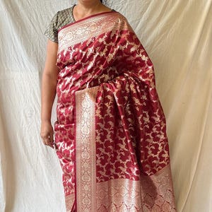 Handloom katan silk banarasi saree