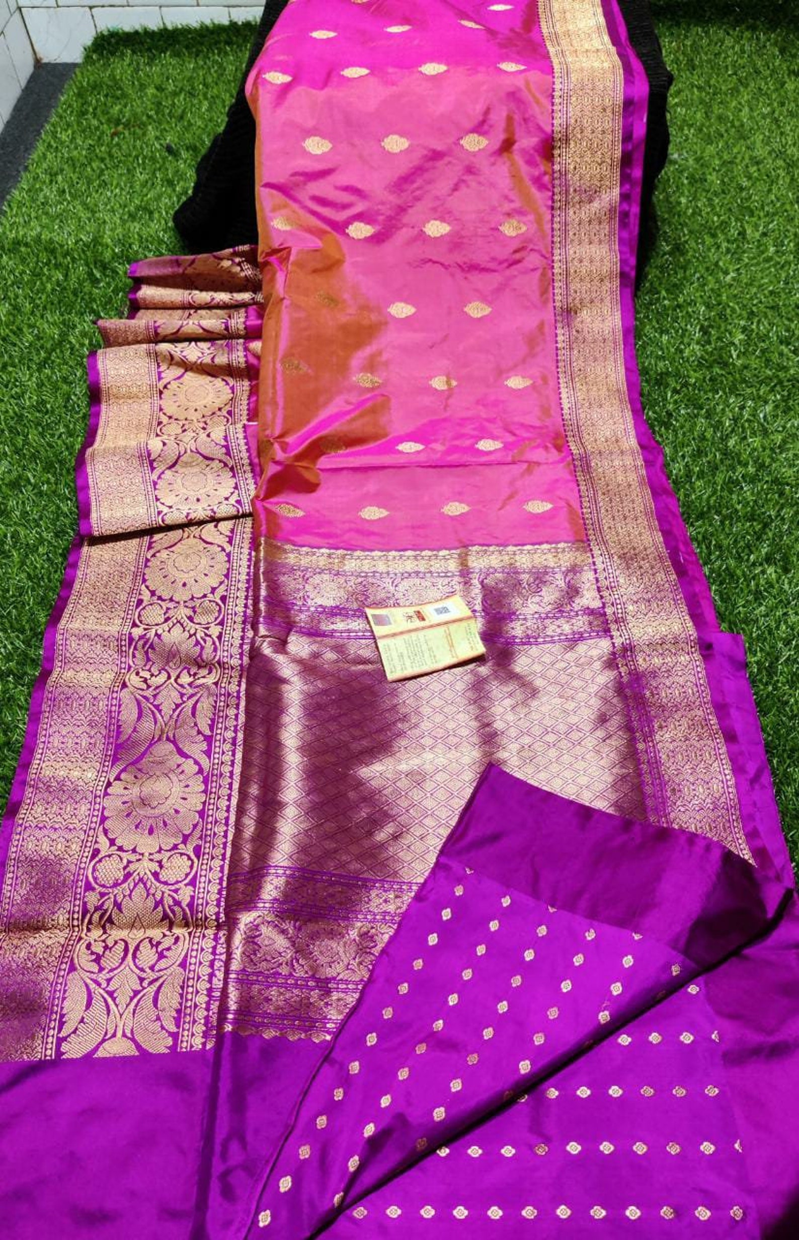 Silk mark certified banarasi pure Katan silk saree with Etsy