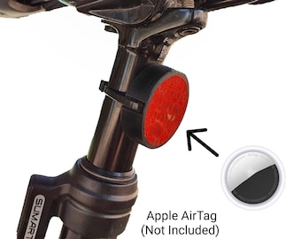 Apple AirTag Holder Anti Theft Bike Reflector Stealth Mount - Original Design, Lifetime Warranty