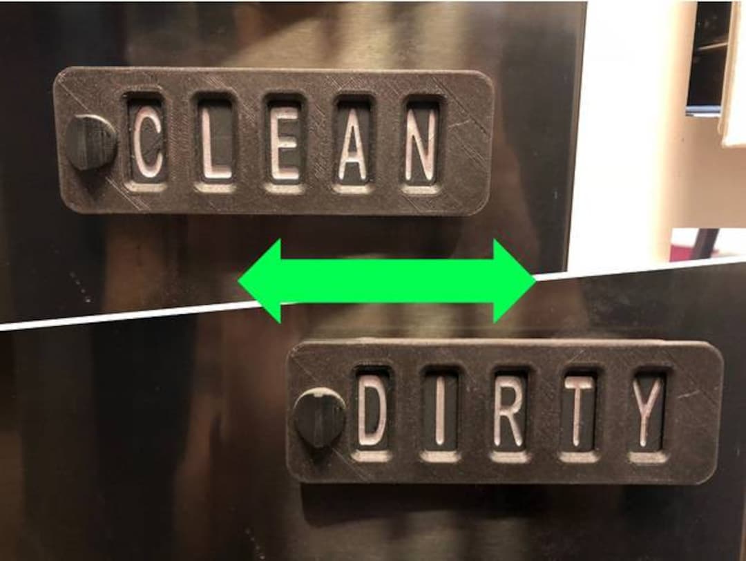 Sliding Dishwasher Sign Clean Dirty Ultimate Solution Organize Your ...