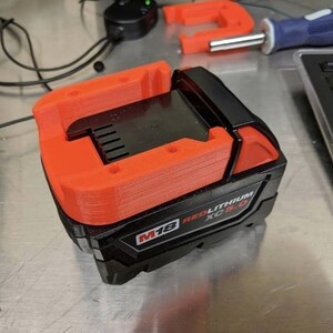 Wall Mount Holder For Milwaukee M18 Dual Batteries – Garage & Workspace Storage