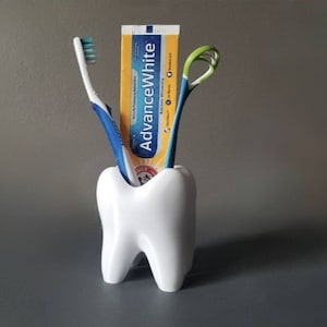 Zahnförmige Becher für Zahnbürste und Zahnpasta Badezimmer Dekor