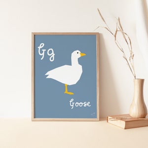 The Letter G for Goose Art Giclee Print Kids Nursery Wall - Etsy