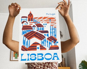 Lisbon Screen Print A3