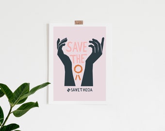 Save the OA Artwork Printable Instant Download Print Yourself