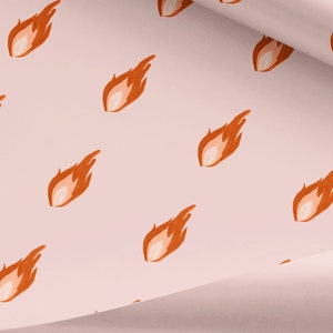 Papel de embrulho reciclado Folha 50 x 70cm Chama Gêmea | Embrulho para presente Dia dos Namorados