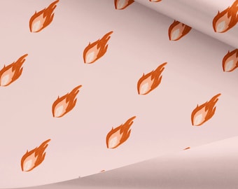 Papel de regalo reciclado de 50 x 70cm hoja Twin Flame / Gift Wrap Giftwrap Valentines