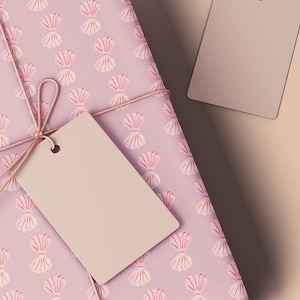 Gerecyclede inpakpapiervellen 50 x 70cm vel Pink Clam Shells | Giftwrap Jubileum