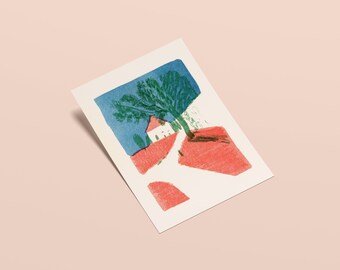 A5 House in the Woods | Risograph Print | Artwork | Risoart | Riso | Monsanto Lisbon | Analogue