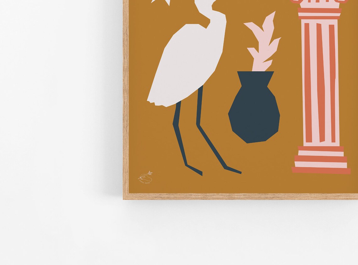 Mustard Ibis Printable Instant Download Print Yourself Etsy