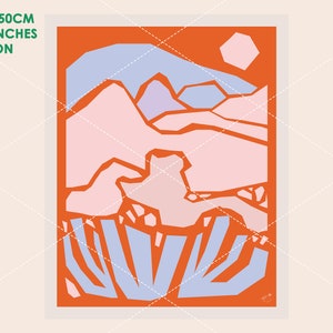 Abstract Desert Landscape 2 Printable Instant Download Print Yourself 3 ...