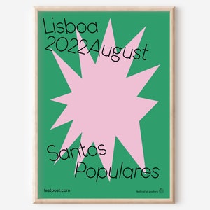 indie print with star design in vivid pop art colours