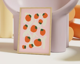 Abstract Tomatoes Kitchen Wall Decor Print | Fruit Market Print | Art Hoe