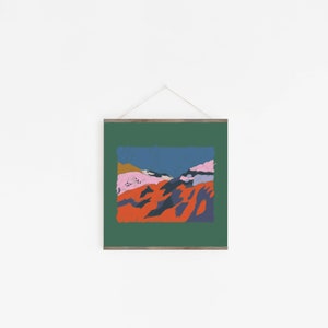 Ethiopian Ravine Print of African Landscape Square Sizes image 8