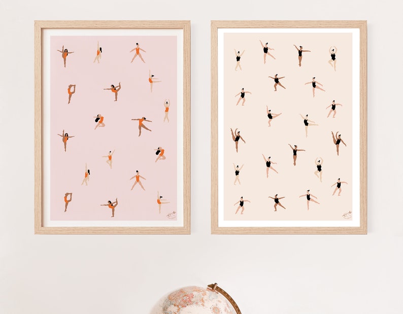 Ballerina Print in Black Printable Instant Download Print Yourself A4 A3 A2 9x12 12x17 Ballerina Nursery image 7