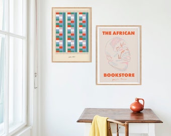 African Art Prtinable | The Fictional French African Bookstore in Paris | Makonde Mask Mozambique