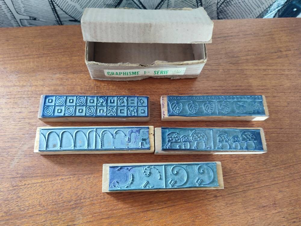 Educational Stamps Vintage School Set x5 Borders