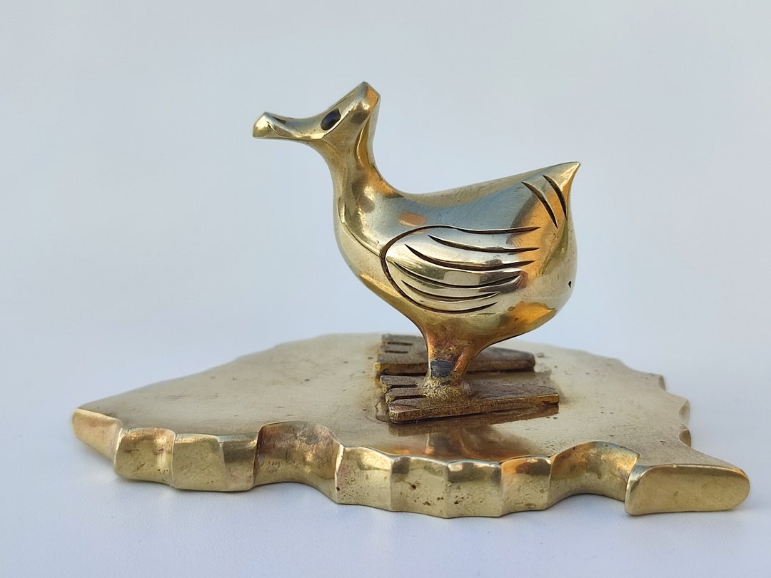 Brass Dodo Bird Statue / Figure Folk Art Figurine Retro Bird Etsy