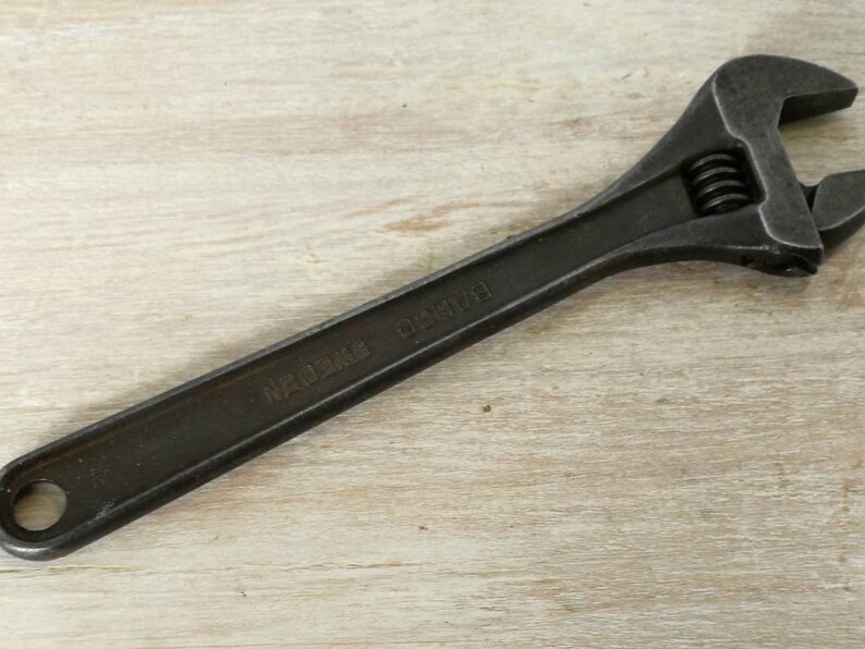 Vintage Bahco 10 Adjustable Wrench Spanner 0672 Made In Etsy