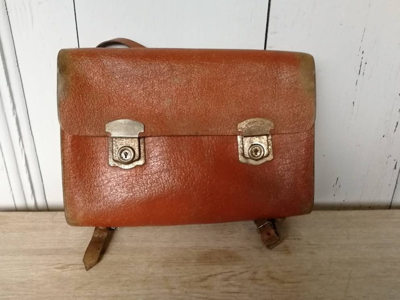 Vintage Leather Backpack School Bag Circa 1940 French Sac Etsy