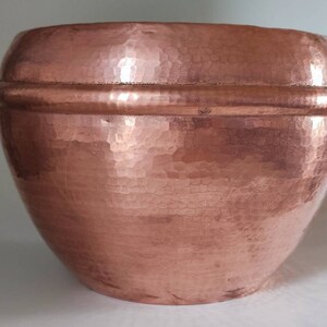 Copper Planter Jugendstil Jardeniere Art Populaire Planter Pot Hammered Copper Arts and Crafts Era
