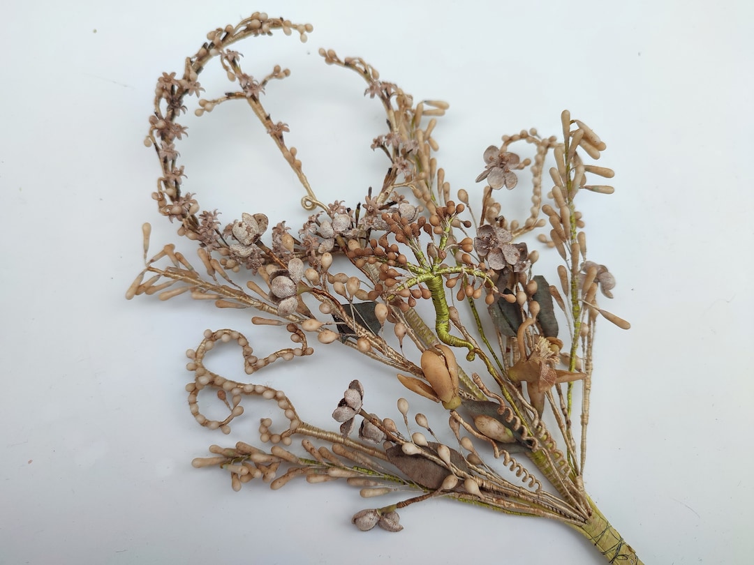 フランスアンティーク　ワックスフラワー　コサージュ　ブートニア フランスアンティーク ワックスフラワー コサージュ ブートニア - メルカリ