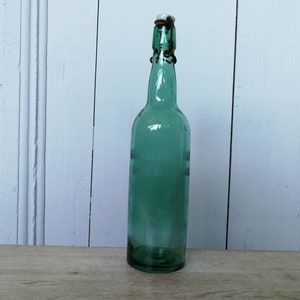 Old Glass Beer Bottle Vintage Brewer Brewing Brasserie de Troyes Etched 75 CL Bar Cafe Circa 1930