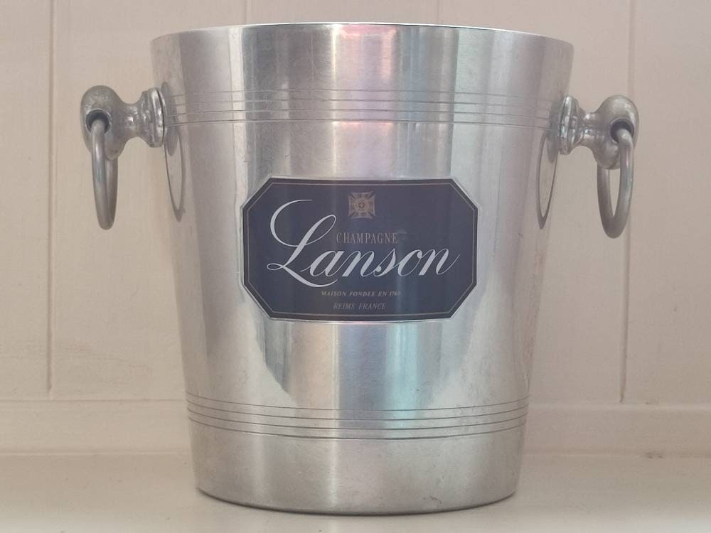 Vintage Lanson Cooler Aluminium Seau à Glace Art Déco Style