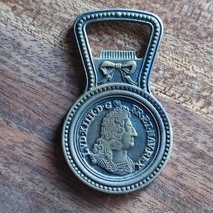 Vintage French Coin Advertising Circa 1960  Bottled Water Bottle Opener Cafe Bar Bistro Bartenders Palm
