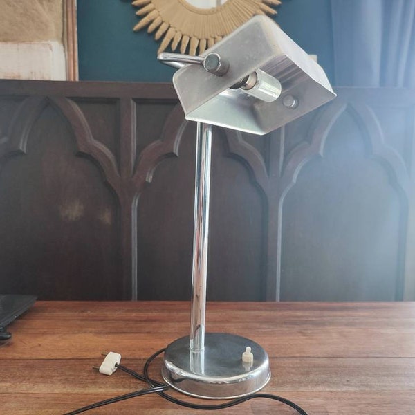 Mid Century Bankers Lamp Licht Vintage Space Age Design Circa 1960 Modernistisch Interieur