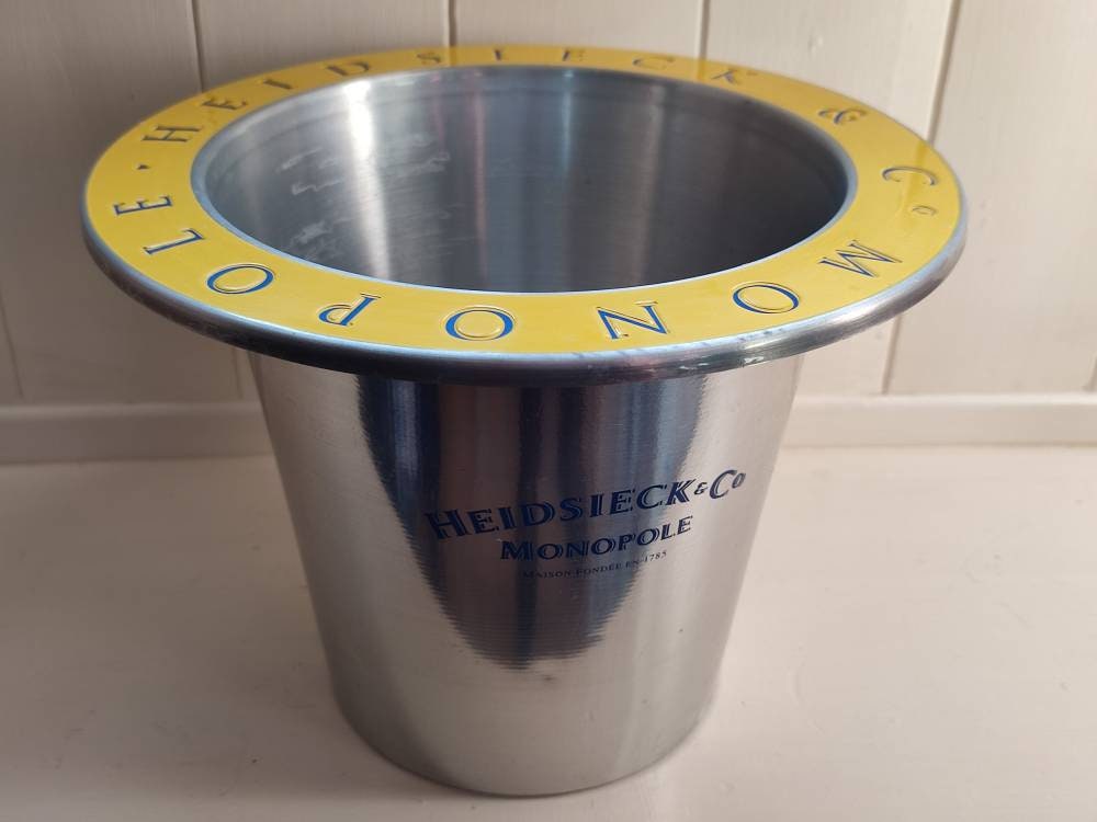 Champagne Vintage Heidsieck & Co Monopole Cooler Aluminium Ice Bucket Top Hat Style
