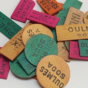 28 Werbe Holz Spielchips Bar Jetons Tokens Poker Chips Ideal für Kartenspiele