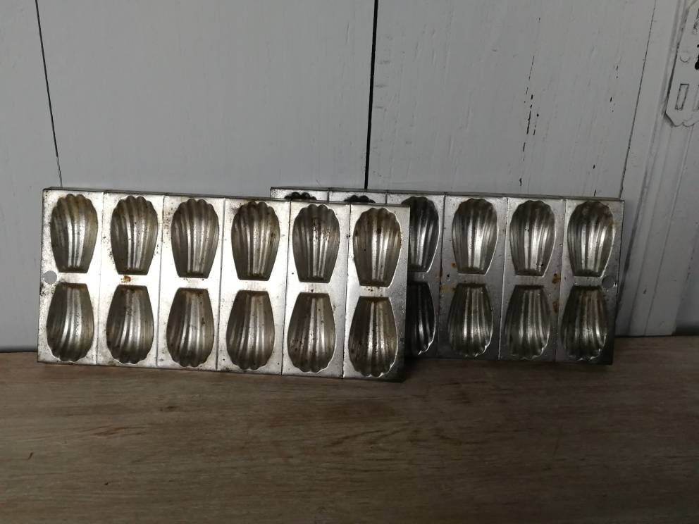 Pair of Vintage French Madeleine Tray Cookie Mold Mould Etsy