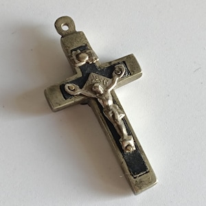 Antique French Pectoral Pendant Cross  Christ crucifix Napoleon III